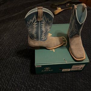 Ariat Denim and Charcoal Cowboy Boots